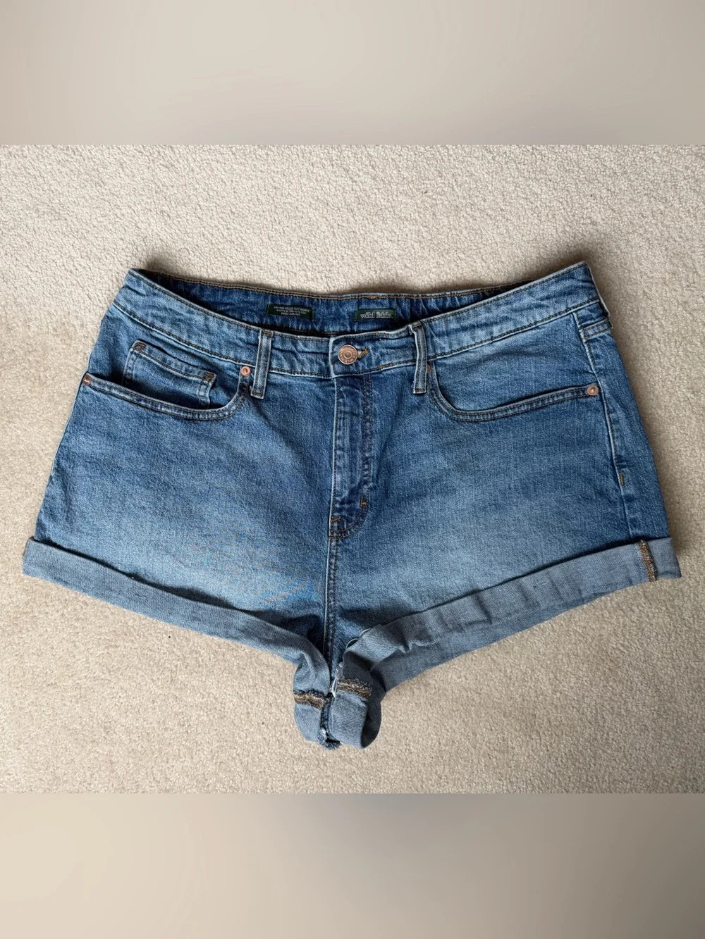 Size 17 wild fable medium blue denim shorts with contrast stitching $9